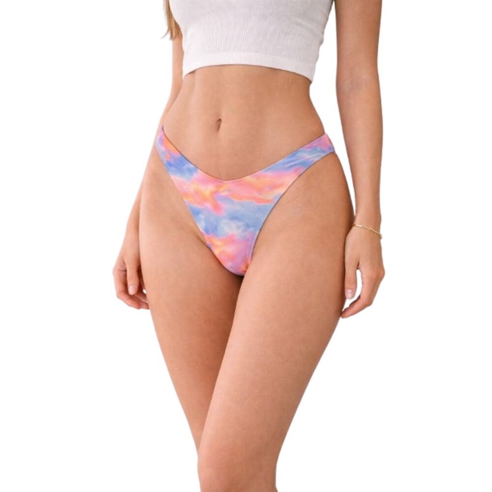 WeWoreWhat Delilah Bikini Bottoms Sunset Multi Cheeky Women L NWT
